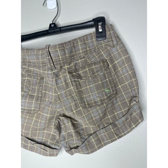 Abercrombie & Fitch Plaid Shorts Early 2000s Y2K Grunge Womens Size 2 - Picture 3 of 5